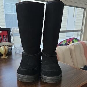UGG Black Suede Winter Boots